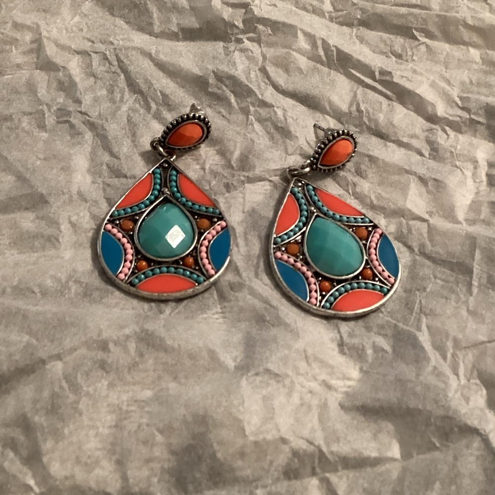 Colorful Teardrop Earrings